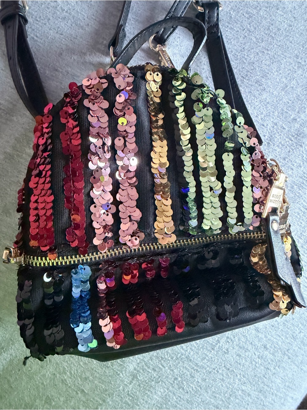 Steve Madden Sequin Rainbow Backpack MINI